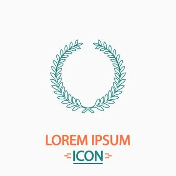 Wreath computer symbol Stock Illustration