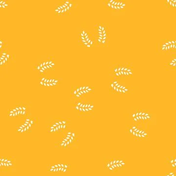 Wreath ears of wheat vector seamless pattern 스톡 일러스트