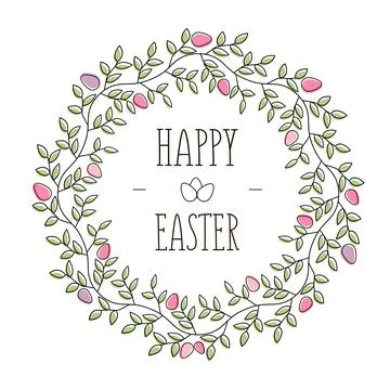 Wreath eggs Stock Illustration