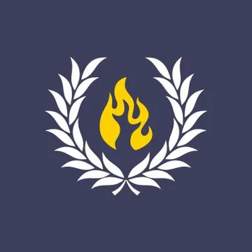 Wreath with fire Ilustração Stock