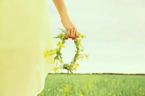Wreath of flowers Stock Photos