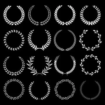 Wreath frame vector illustrations. Ilustração Stock