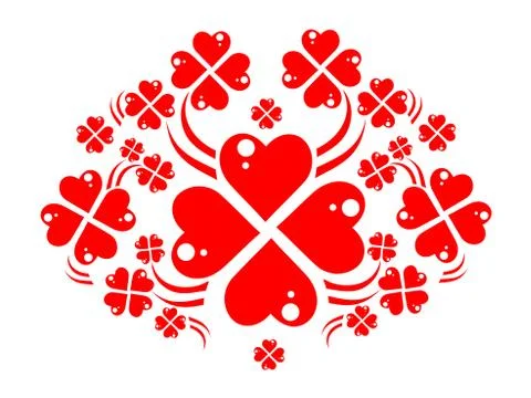 Wreath of hearts Stock Illustration