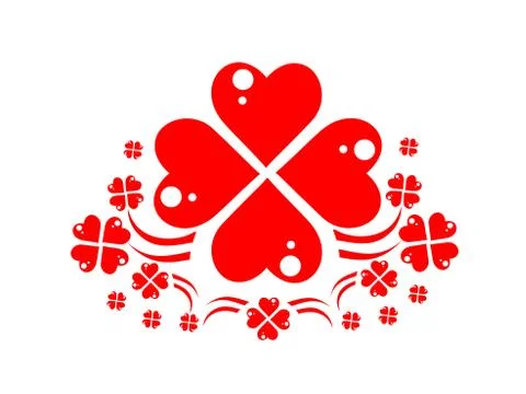 Wreath of hearts  Stock Illustration
