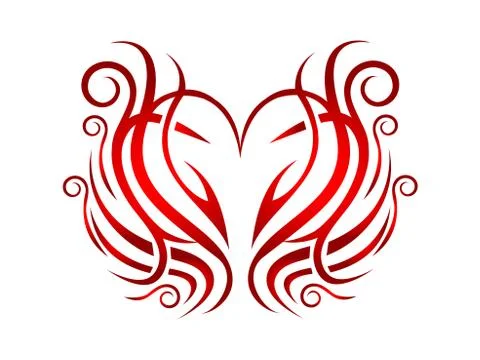 Wreath of hearts Stock Illustration