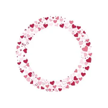 A wreath of hearts. Stock Illustration