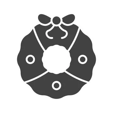Wreath Icon Image. Stock Illustration