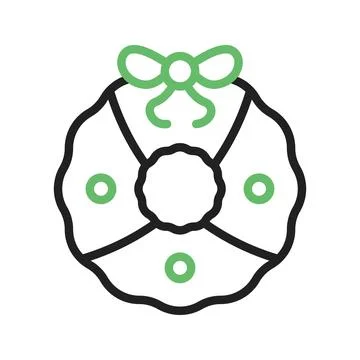 Wreath Icon Image. Stock Illustration