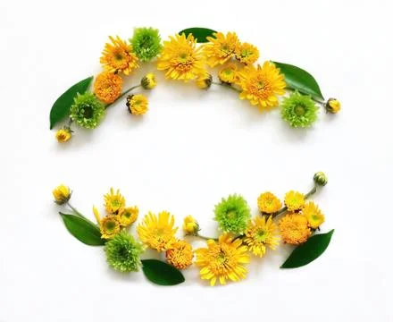 Wreath made of flowers Stock Photos