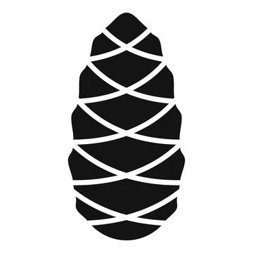 Wreath pine cone icon, simple style Illustrazione stock