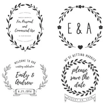 Wreath Set Stock Illustration