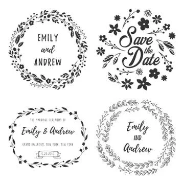 Wreath Set Stock Illustration