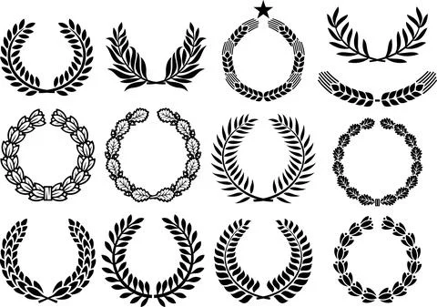 Wreath set Stock Illustration