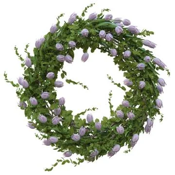 Wreath of tulips Stock Illustration