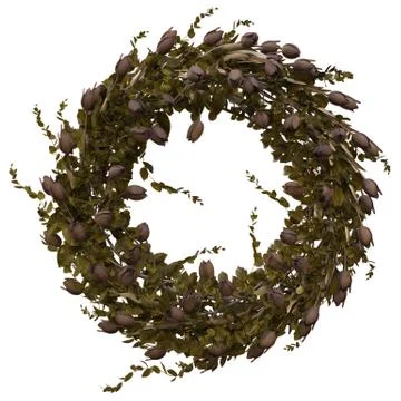 Wreath of tulips Stock Photos