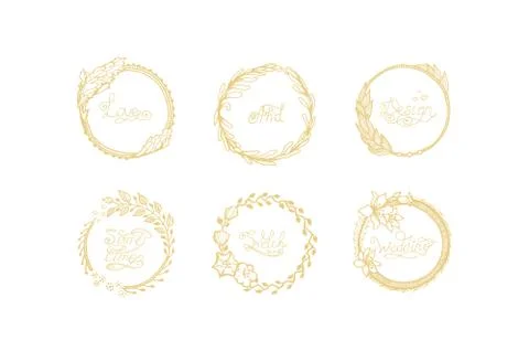 Wreath vector hand draw Stock Illustration