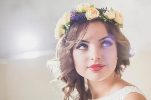 Wreath Wedding Bride Stock Photos