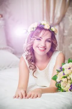 Wreath Wedding Bride Stock Photos