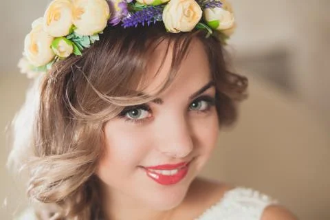 Wreath Wedding Bride Stock Photos