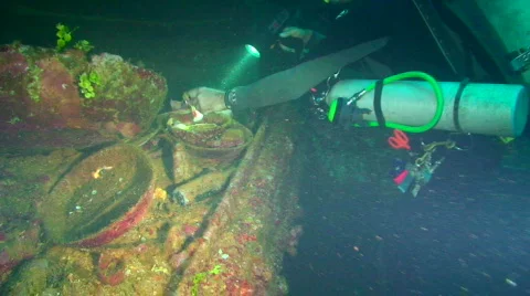 Wreck Diving, Truk Lagoon 動画素材 701477