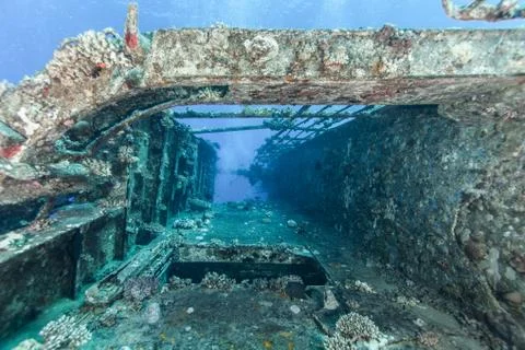 Wreck of a ferry, Egypt Foto stock