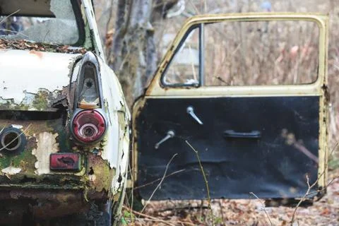 Wreck of old car Stock Photos