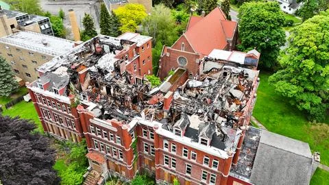 Wreckage Caused - St. Anthonys Convent - Syracuse, NY Foto stock