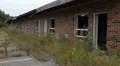 Wrecked bankrupt abandoned motel HD Footage