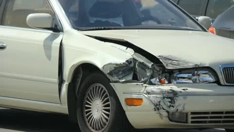 Wrecked Car Stock Footage 11360322