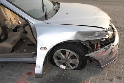 Wrecked car Stock Photos