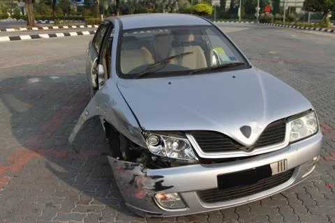 Wrecked car Stock Photos