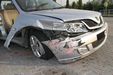 Wrecked car Stock Photos