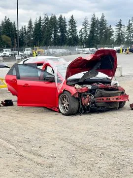A wrecked car Stock Photos
