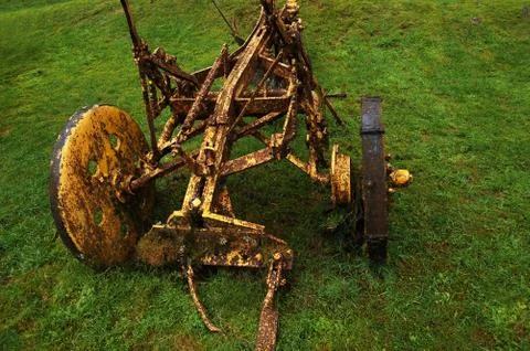 Wrecked Plough Stockfoto's