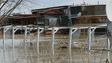 Wrecked Restaurant After Catastrophe Video stock 88417015