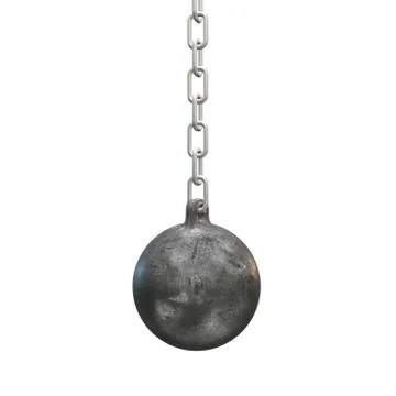 Wrecking ball 3d Stock Illustration