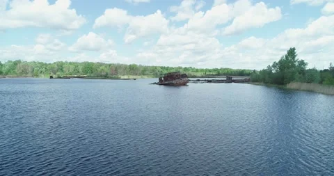 Wrecks in the Chernobyl Exclusion Zone. Stock Footage 155252160