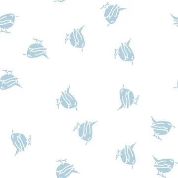 Wren bird glyph seamless pattern 스톡 일러스트