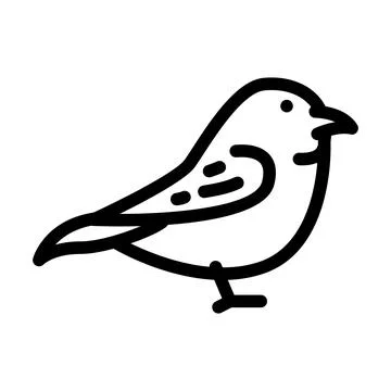 Wren bird line icon vector illustration Stockillustratie