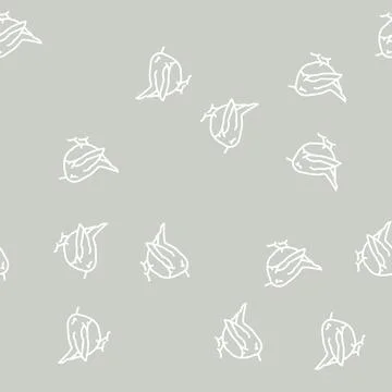 Wren bird line seamless pattern Stockillustratie