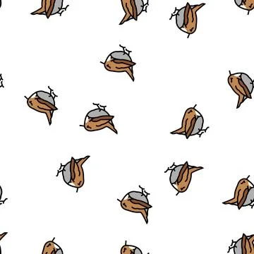 Wren bird vector seamless pattern イラスト素材