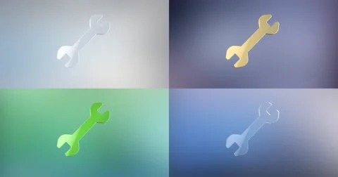 Wrench 3d Icon Stock Footage 67686264