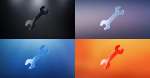 Wrench 3d Icon Video stock 71162977