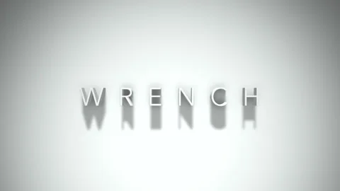 Wrench 3D title animation with shadows on a white background Video stock 297390148