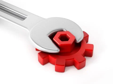 Wrench and bolt Stock Illustration