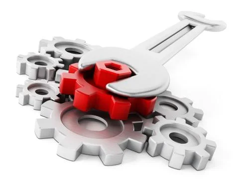 Wrench and bolt Stock Illustration