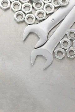 Wrench and nut Stock Photos