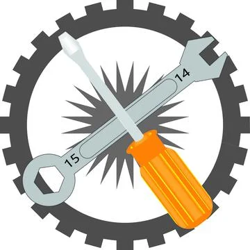 Wrench And Screwdriver Stock Illustration