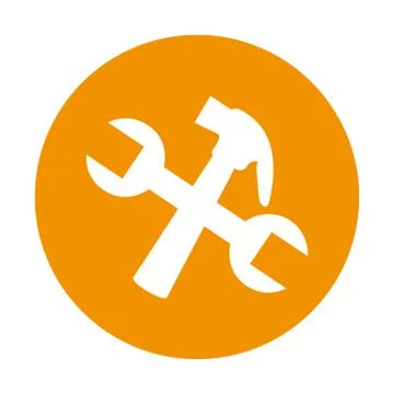 Wrench and screwdriver tool construction icon Illustrazione stock