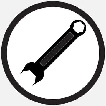 Wrench and spanner icon Stock Illustration